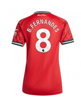 Manchester United Bruno Fernandes #8 Replika Hemmakläder Dam 2025-26 Kortärmad